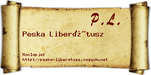 Peska Liberátusz névjegykártya